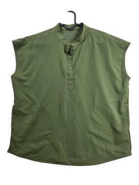 Figs Rafaella Oversized Scrub Top Green